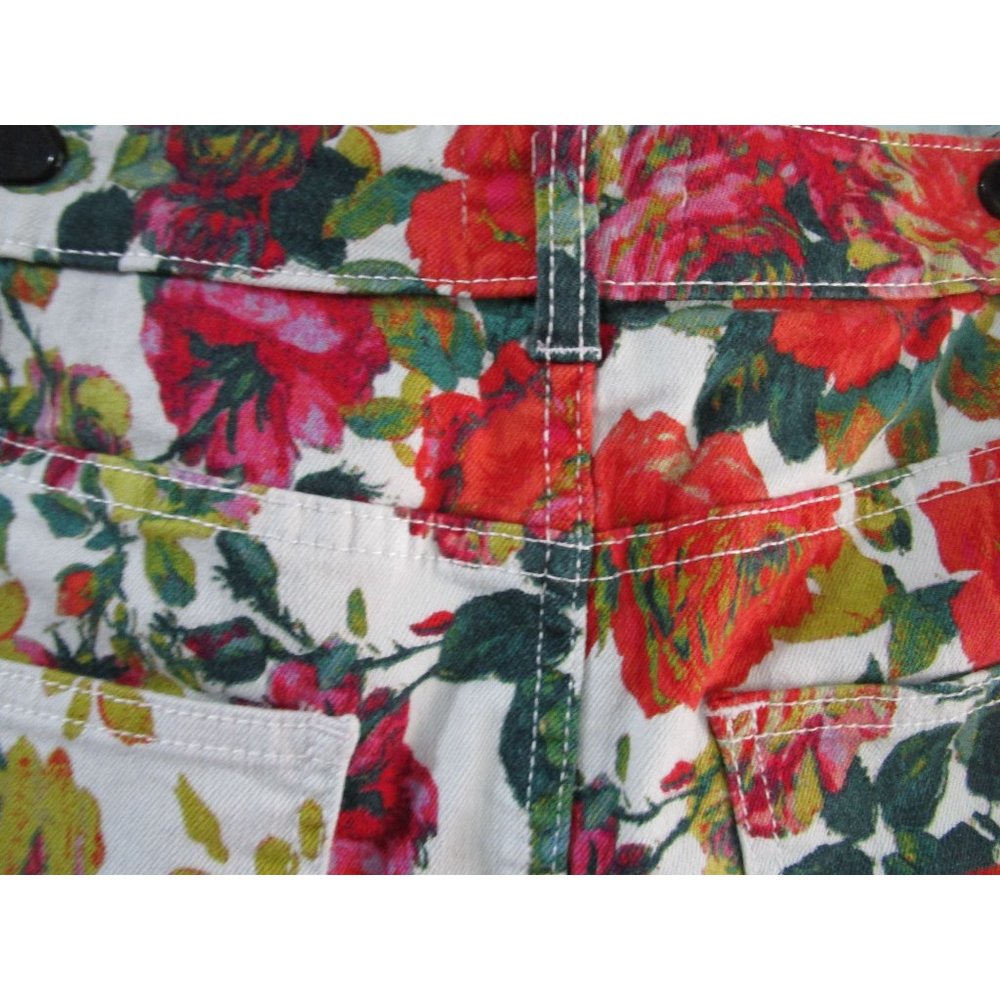 Maeve by Antrhopologie Rose Garden Floral Fringed Hem Skirt Ladies 10 GUC - Picture 14 of 16